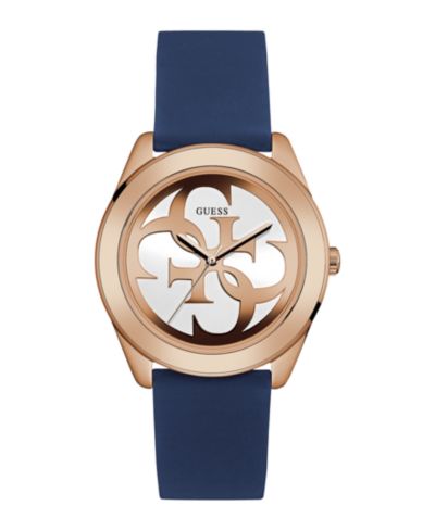GUESS Women's Analog Blue Silicone Watch 40mm