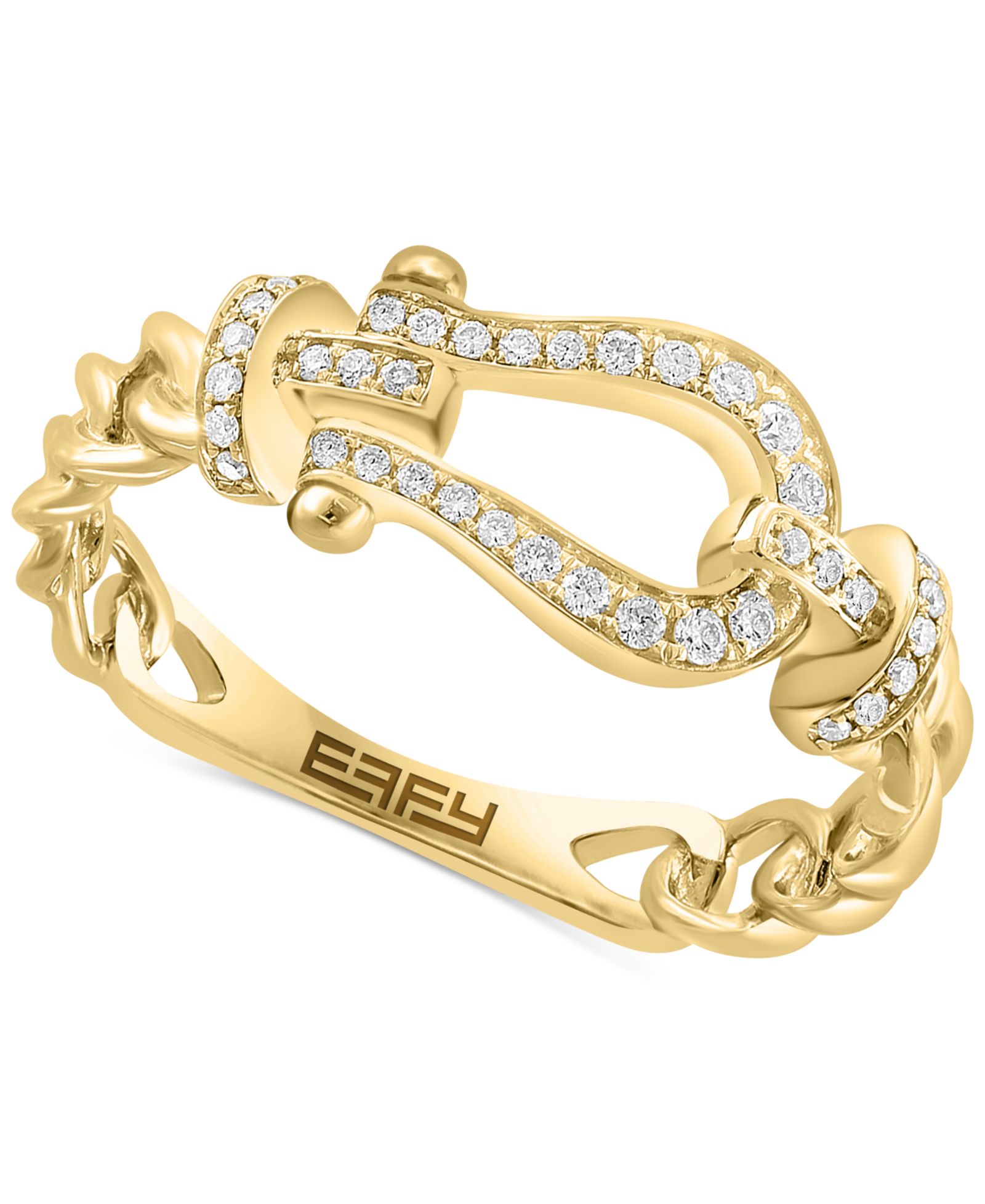 Кольцо EFFY® Diamond Horseshoe Buckle (1/6 ct. t.w.) в 14k Gold