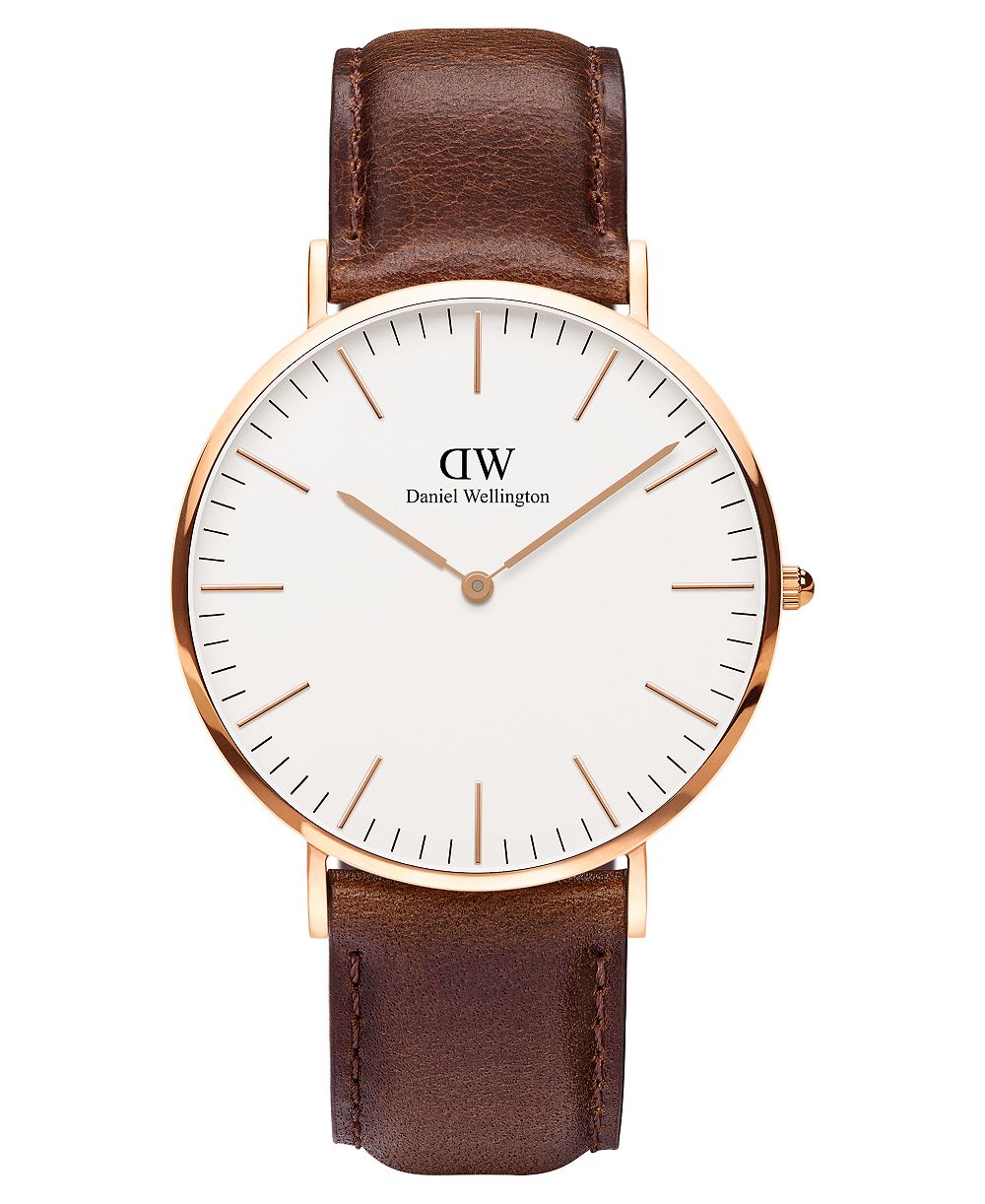 Мужские часы Daniel Wellington Classic Brown Leather 40mm