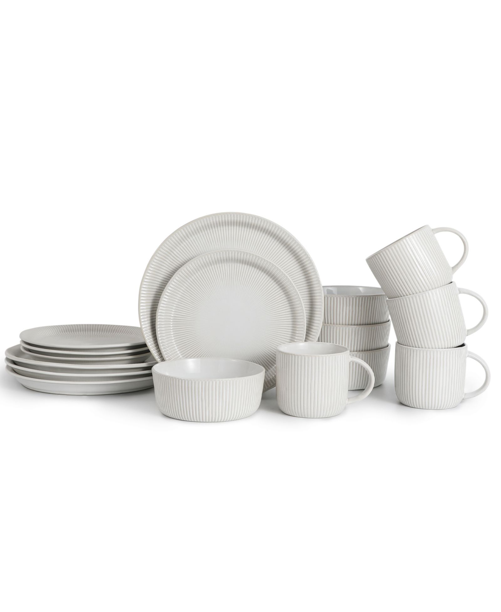 Table 12 Parchment Embossed 16 Pc. Dinnerware Set, Service for 4