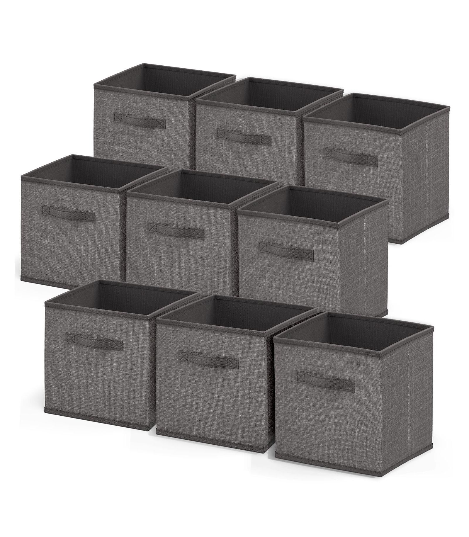 Foldable Fabric Cube Storage Bins with Handles - 9 Pack