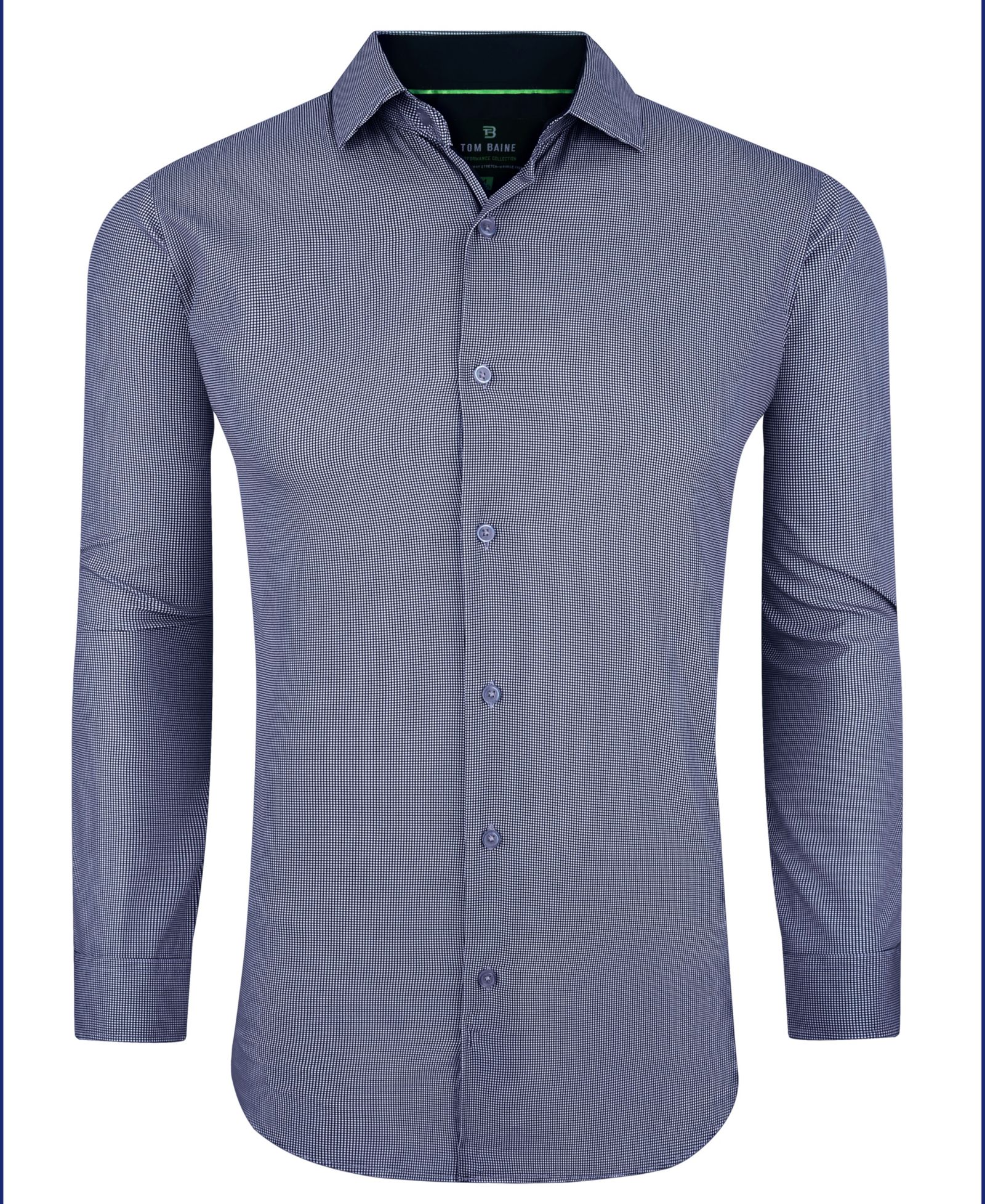 Tom Baine Мужская рубашка Slim Fit в мелкую клетку