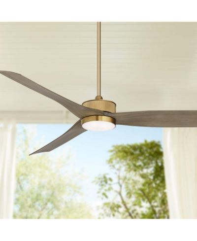 Casa Vieja 60" Montage Modern Indoor Outdoor Ceiling Fan with Dimmable LED Light