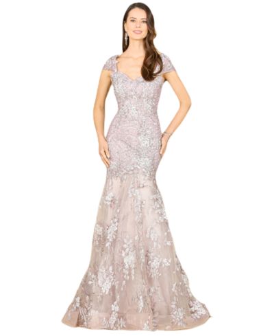 Lara Women's Cap Sleeve Mermaid Gown
