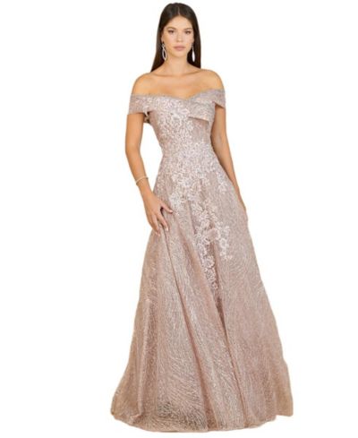 Lara Women's Off Shoulder A-Line Gown