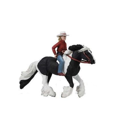 Safari Ltd Audrey On Streaming Light Winner's Circle Horse-and-Rider Figure, 5.75" x 4.25", Ages 3+