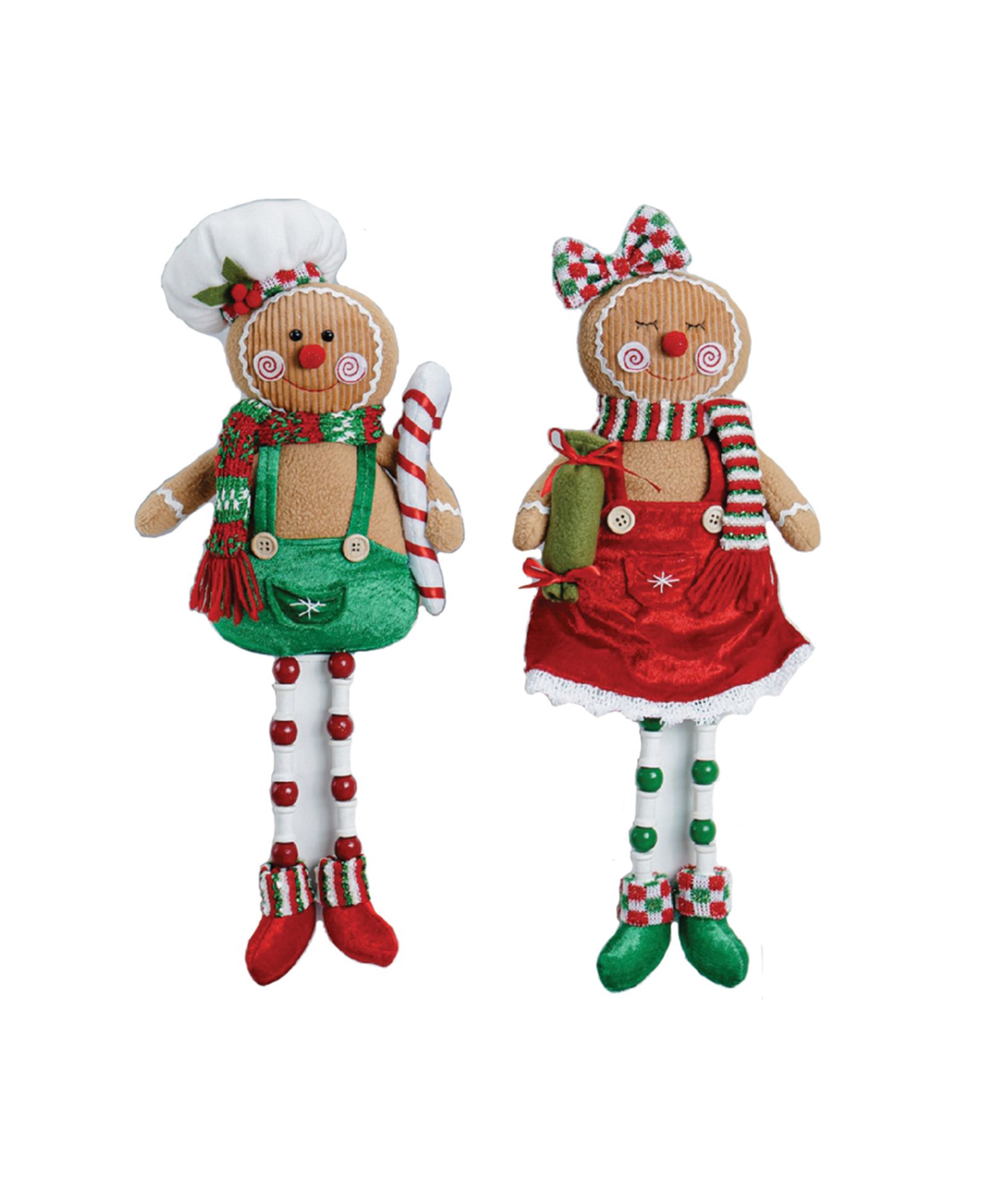Набор рождественских имбирных пряников Santa's Workshop 18" (2 шт.)