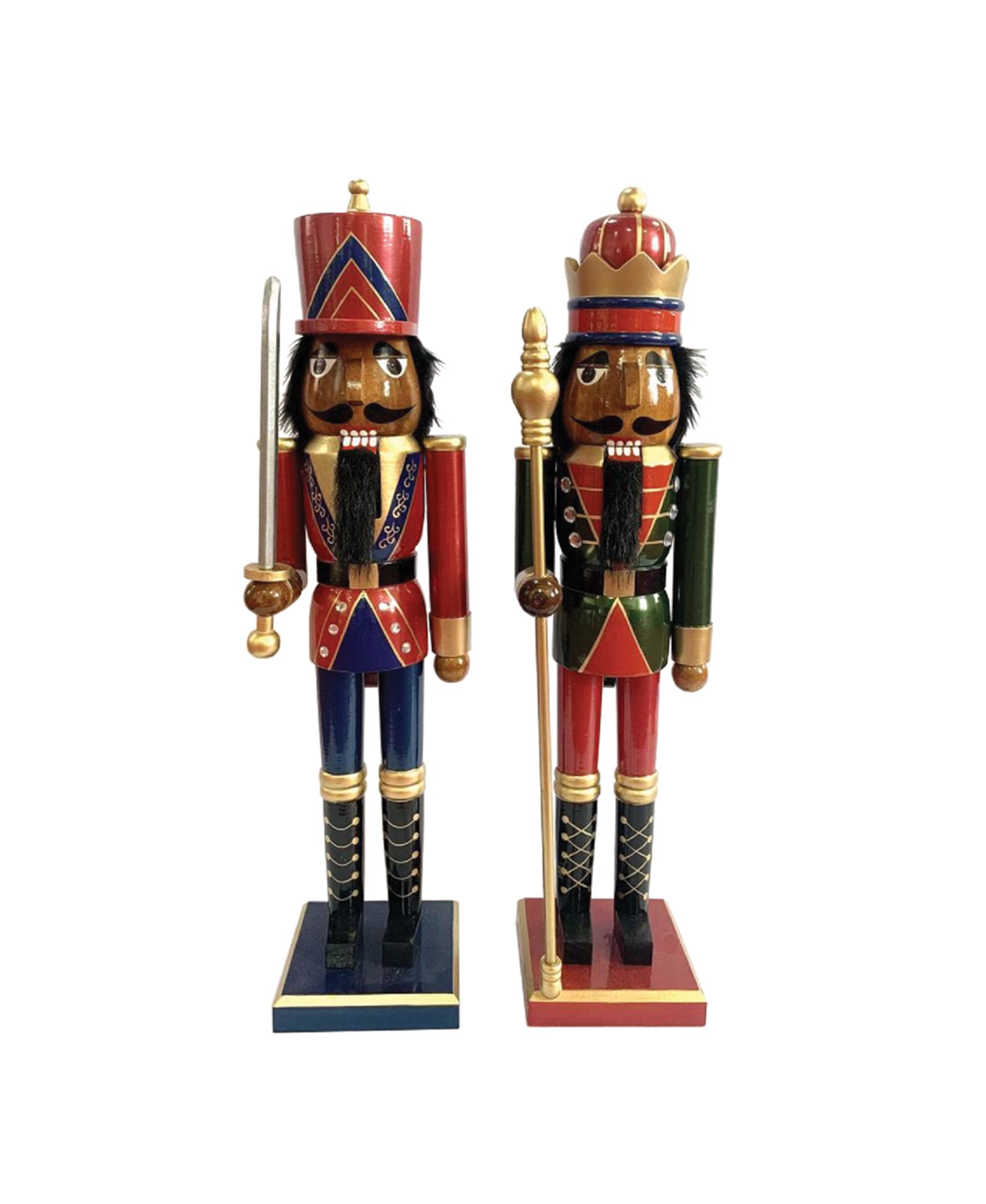 Santa's Workshop Набор из 2 шт. Щелкунчик Black King Guard, 24"