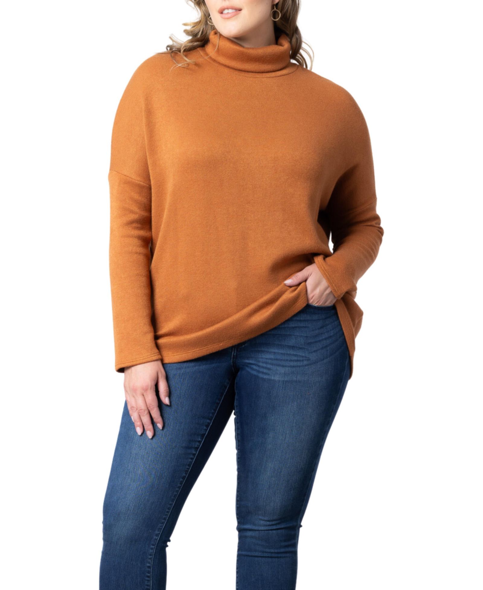 Женский Plus Size Paris Turtleneck Tunic Sweater