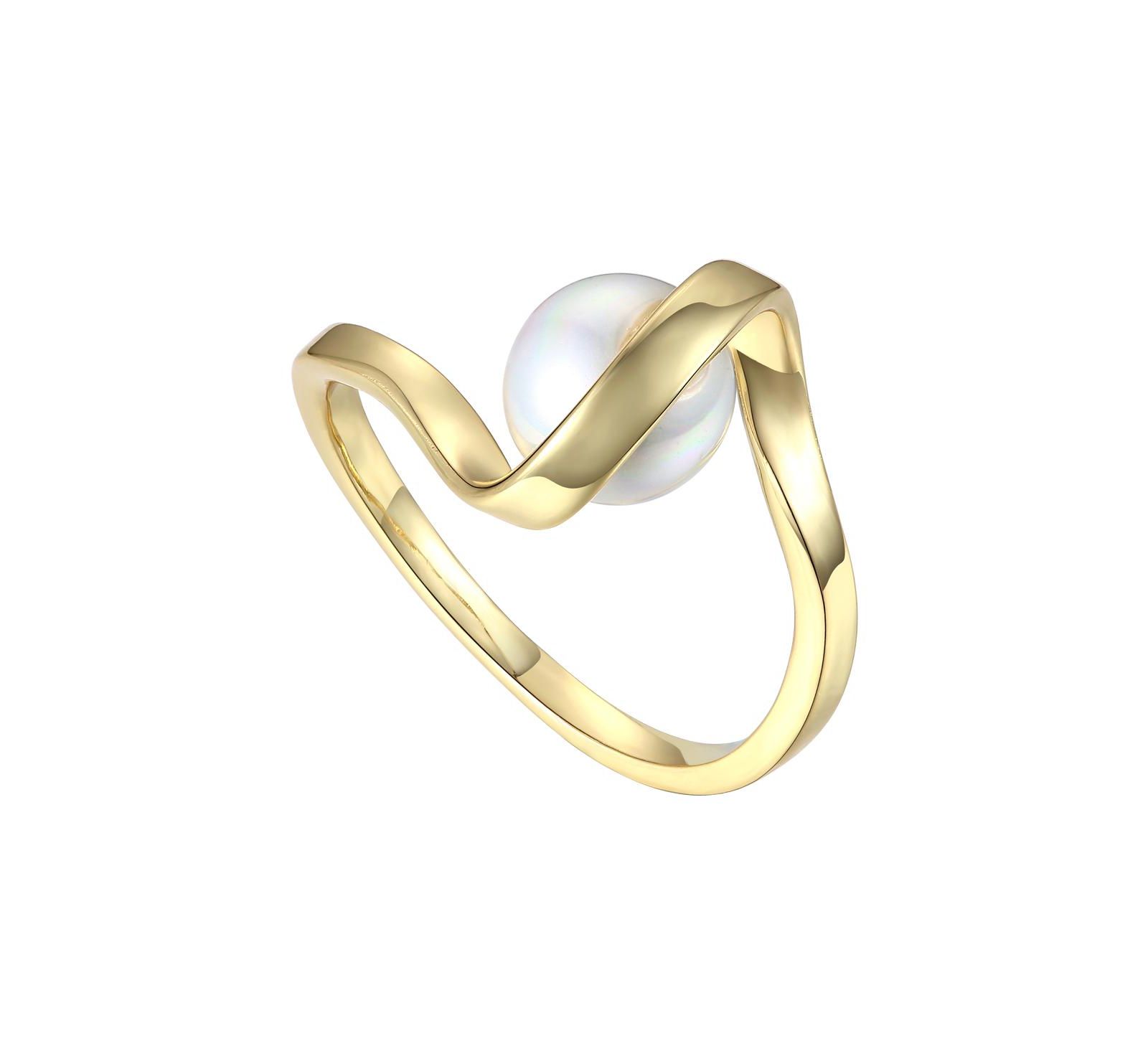 Кольцо Genevive Sterling Silver с кубическим цирконием Double Weave Band