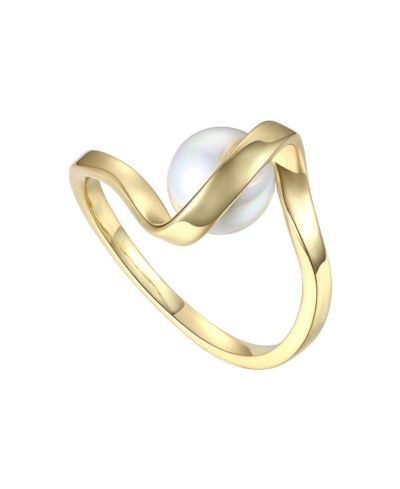 Кольцо Genevive Sterling Silver с кубическим цирконием Double Weave Band
