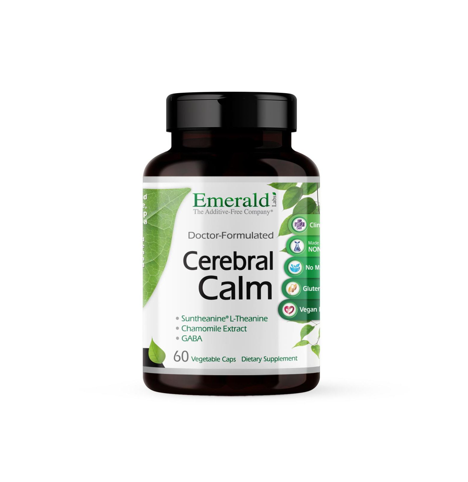 Пищевая добавка Emerald Labs Cerebral Calm, 60 вегетарианских капсул