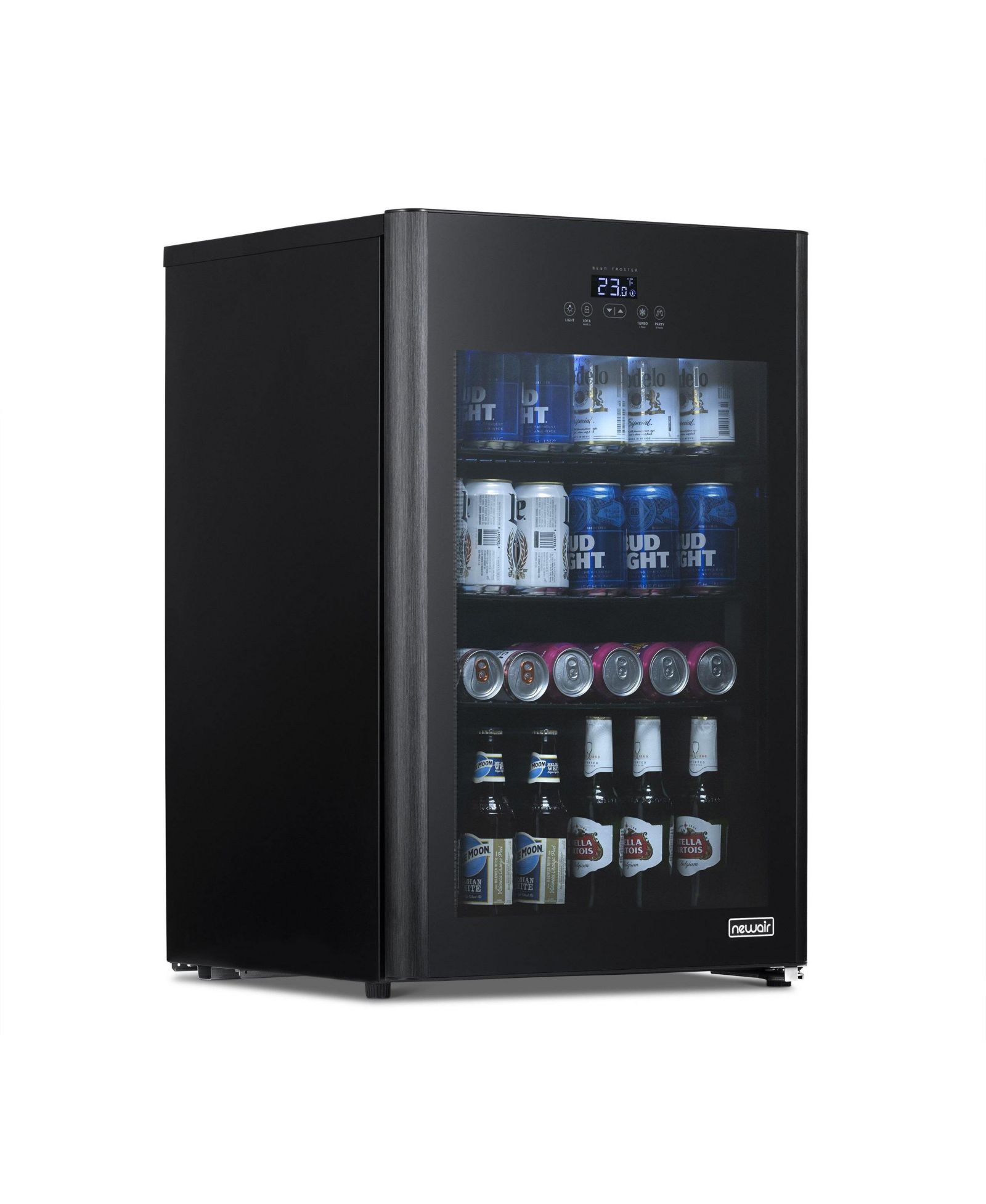 Newair 125-Can Freestanding Beverage Cooler Refrigerator with Party & Turbo Mode