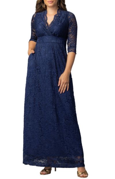 Вечернее платье Kiyonna Maria Lace A-Line с карманами
