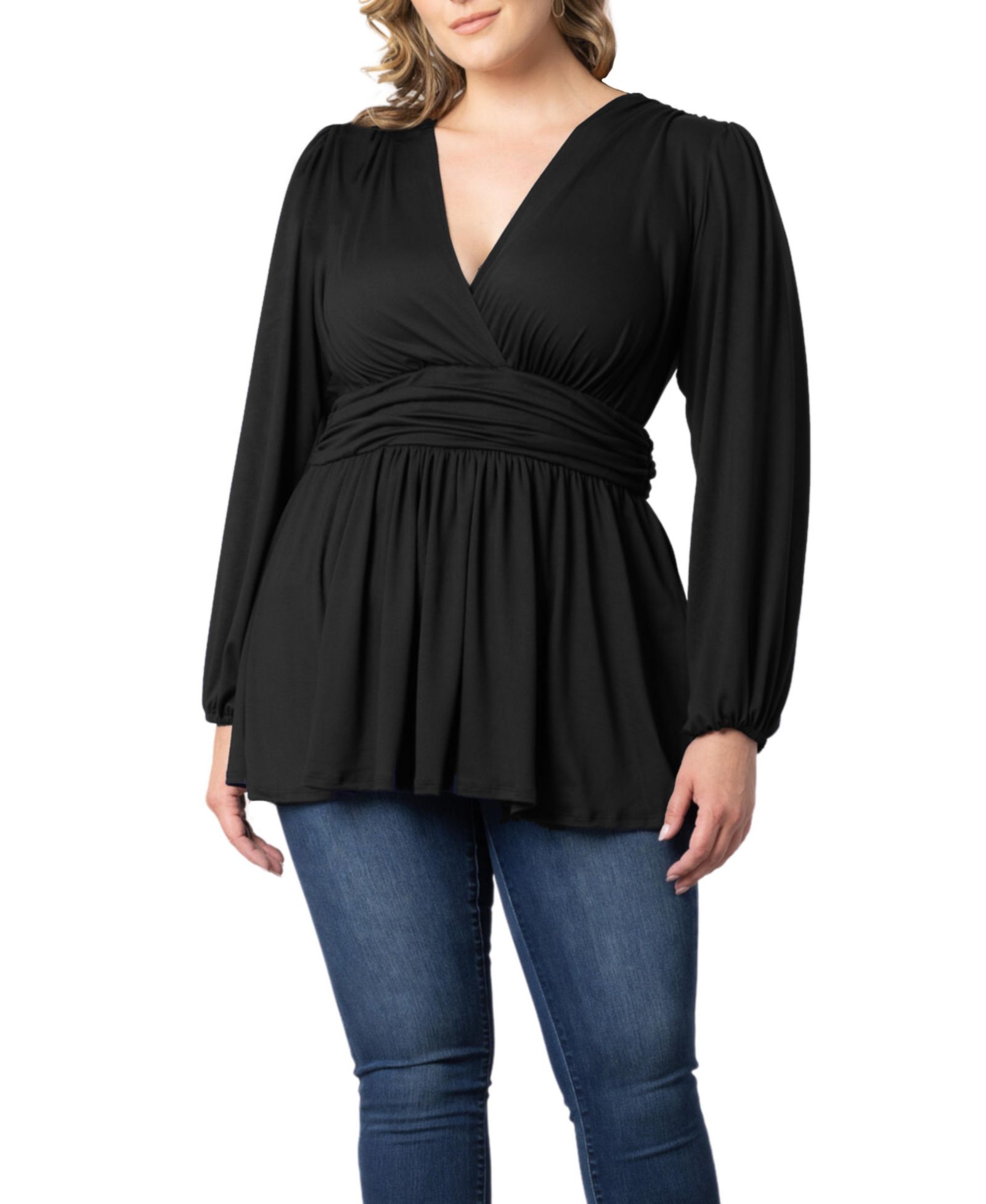 Женский удлиненный топ Kiyonna Plus Size Leah Long Sleeve Tunic