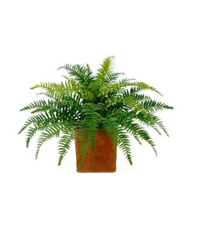 Nearly Natural искусственное растение папоротник 22" в декоративном кашпо