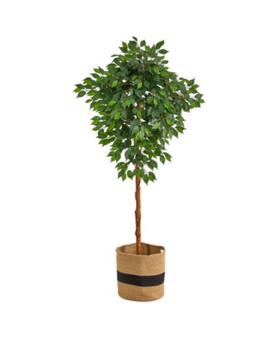 Искусственное дерево Nearly Natural Ficus 72" с корзиной из джута и хлопка