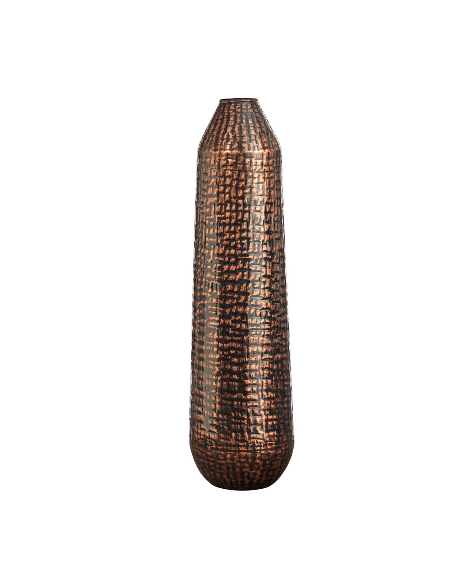 Nearly Natural высокая металлическая ваза с тиснением, 26"