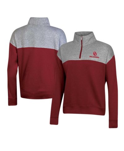 Женская Champion Oklahoma Sooners Color-Blocked Quarter-Zip толстовка