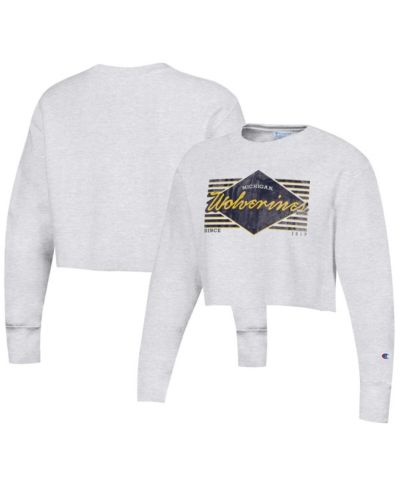 Champion Женский укороченный свитшот Michigan Wolverines Reverse Weave