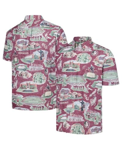 Мужская рубашка Reyn Spooner Garnet Florida State Seminoles Scenic Button-Down