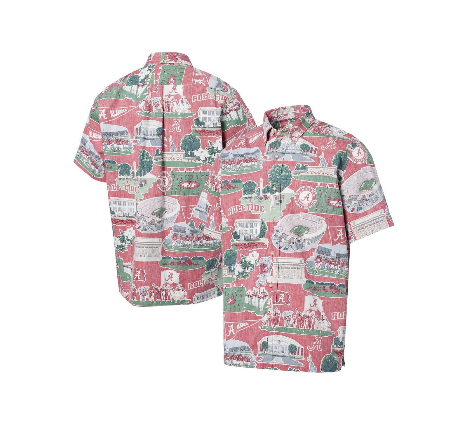 Мужская рубашка Reyn Spooner Crimson Alabama Crimson Tide с коротким рукавом