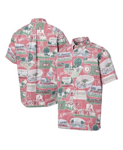 Мужская рубашка Reyn Spooner Crimson Alabama Crimson Tide с коротким рукавом