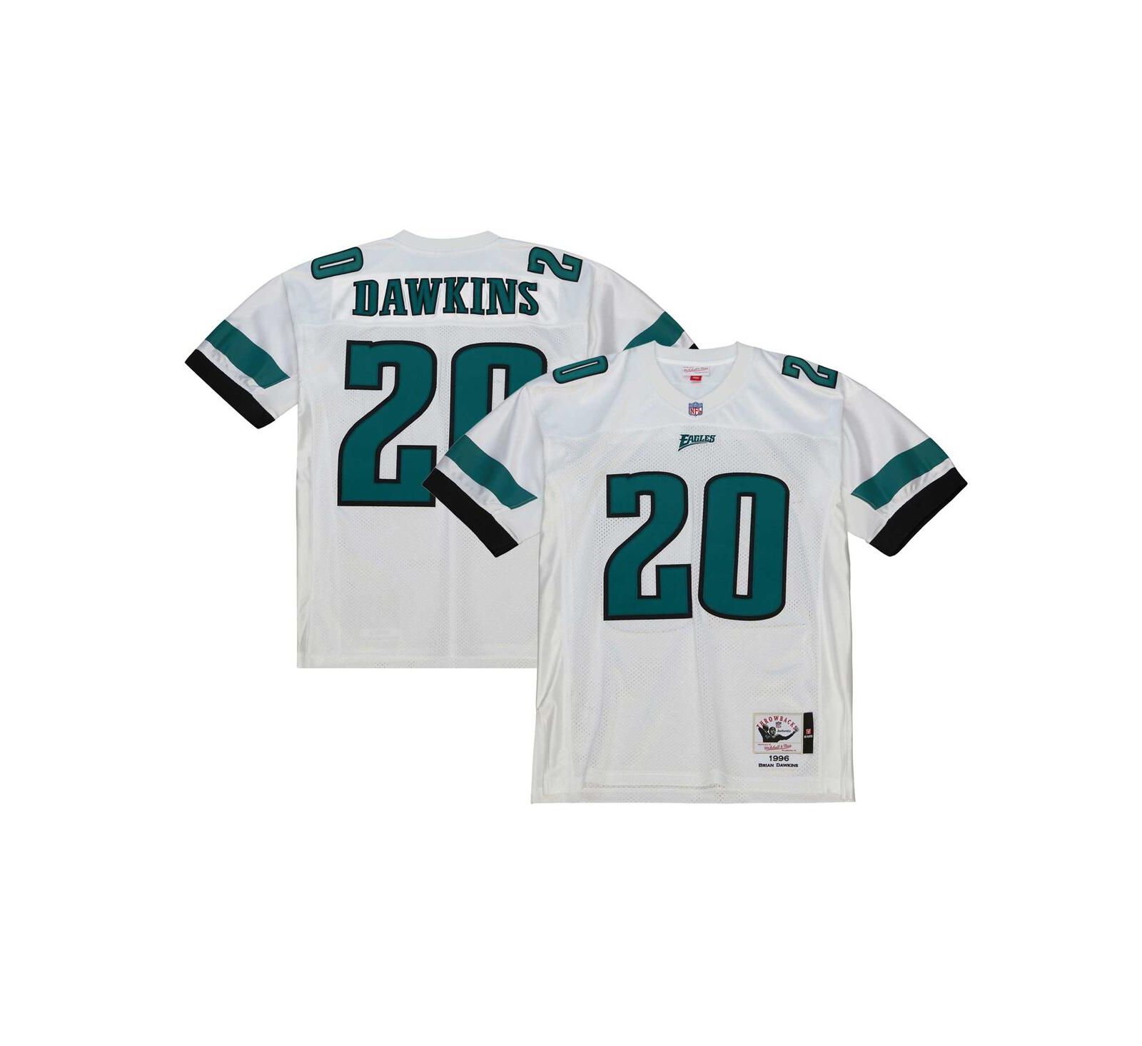 Men's Mitchell & Ness Brian Dawkins White Philadelphia Eagles 1996 Authentic Jersey
