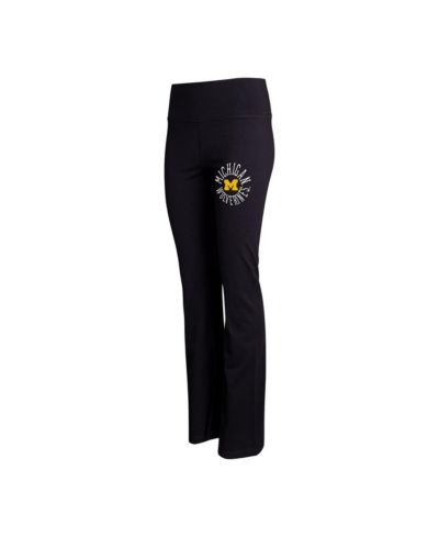 Женские леггинсы Concepts Sport Black Michigan Wolverines Enclave Tri-Blend Flared