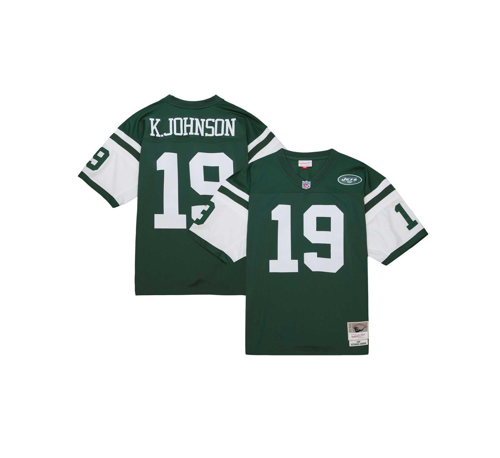 Мужская джерси Mitchell & Ness Keyshawn Johnson New York Jets 1998 Legacy Replica зеленая