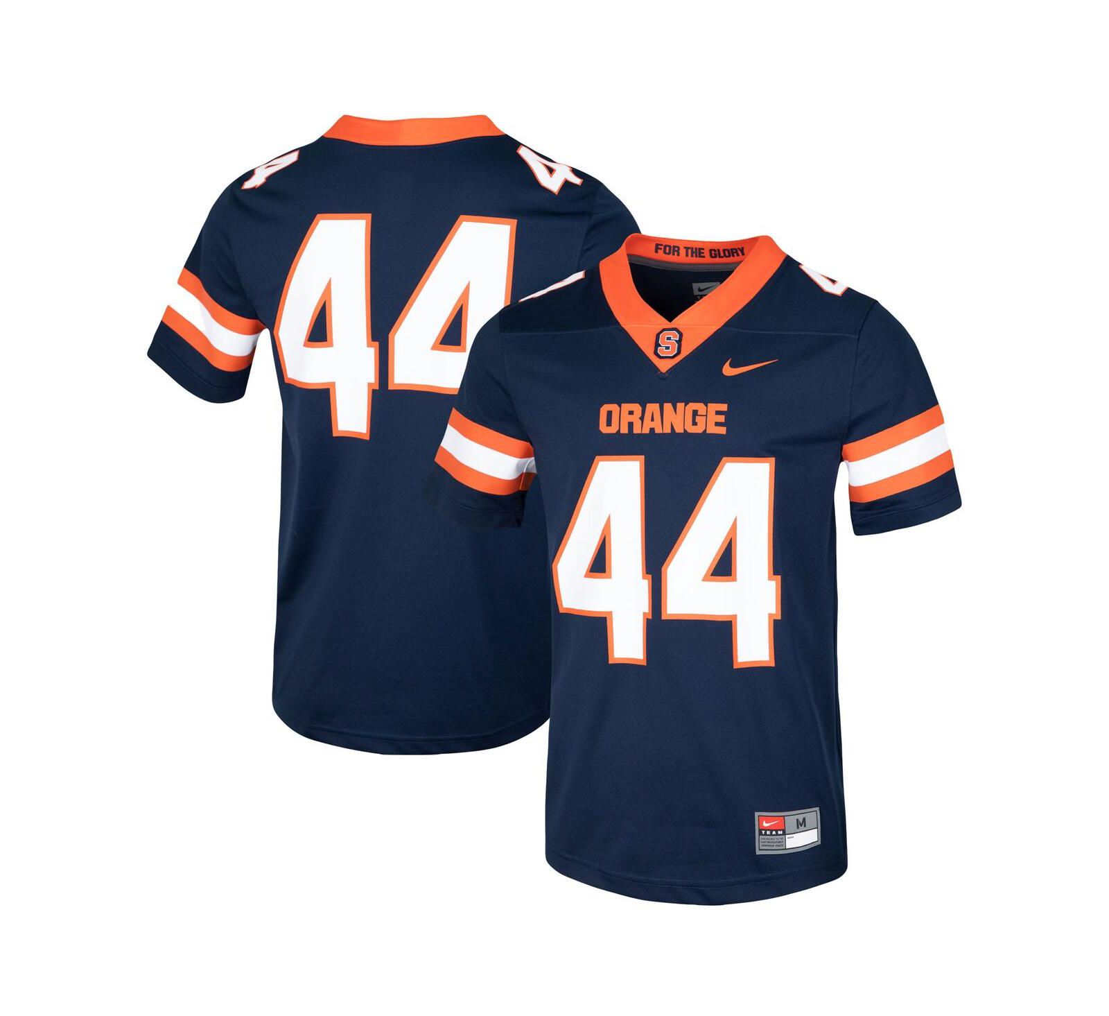 Мужская джерси Nike #44 Navy Syracuse Orange Football