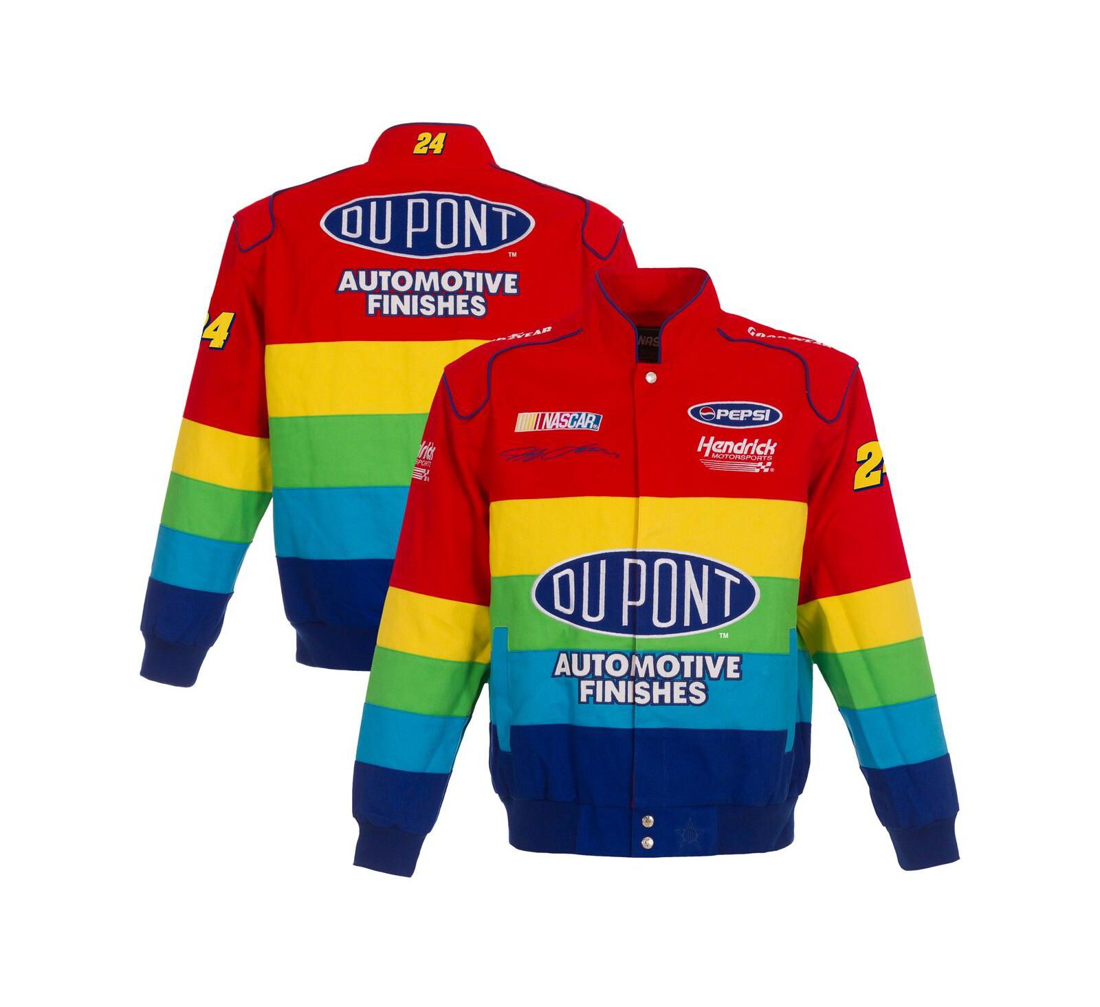 Men's JH Design Red, Blue Jeff Gordon Twill Uniform Full-Snap Jacket