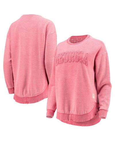 Женский свитшот Pressbox Red Distressed Georgia Bulldogs Ponchoville