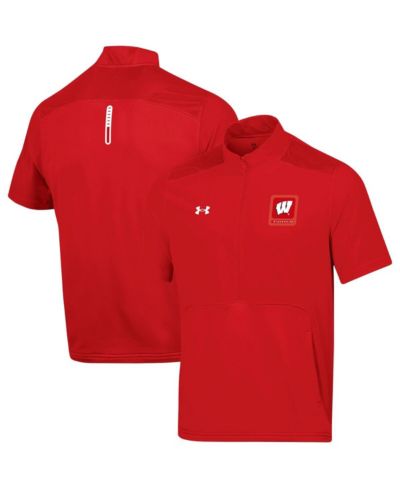 Мужская куртка Under Armour Red Wisconsin Badgers Motivate Half-Zip