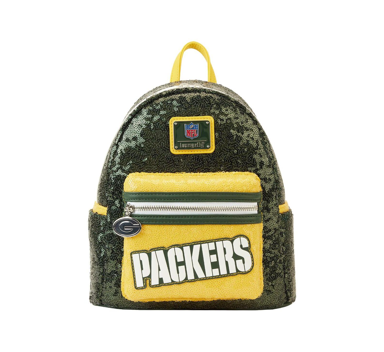 Мужской и женский мини-рюкзак Loungefly Green Bay Packers с пайетками