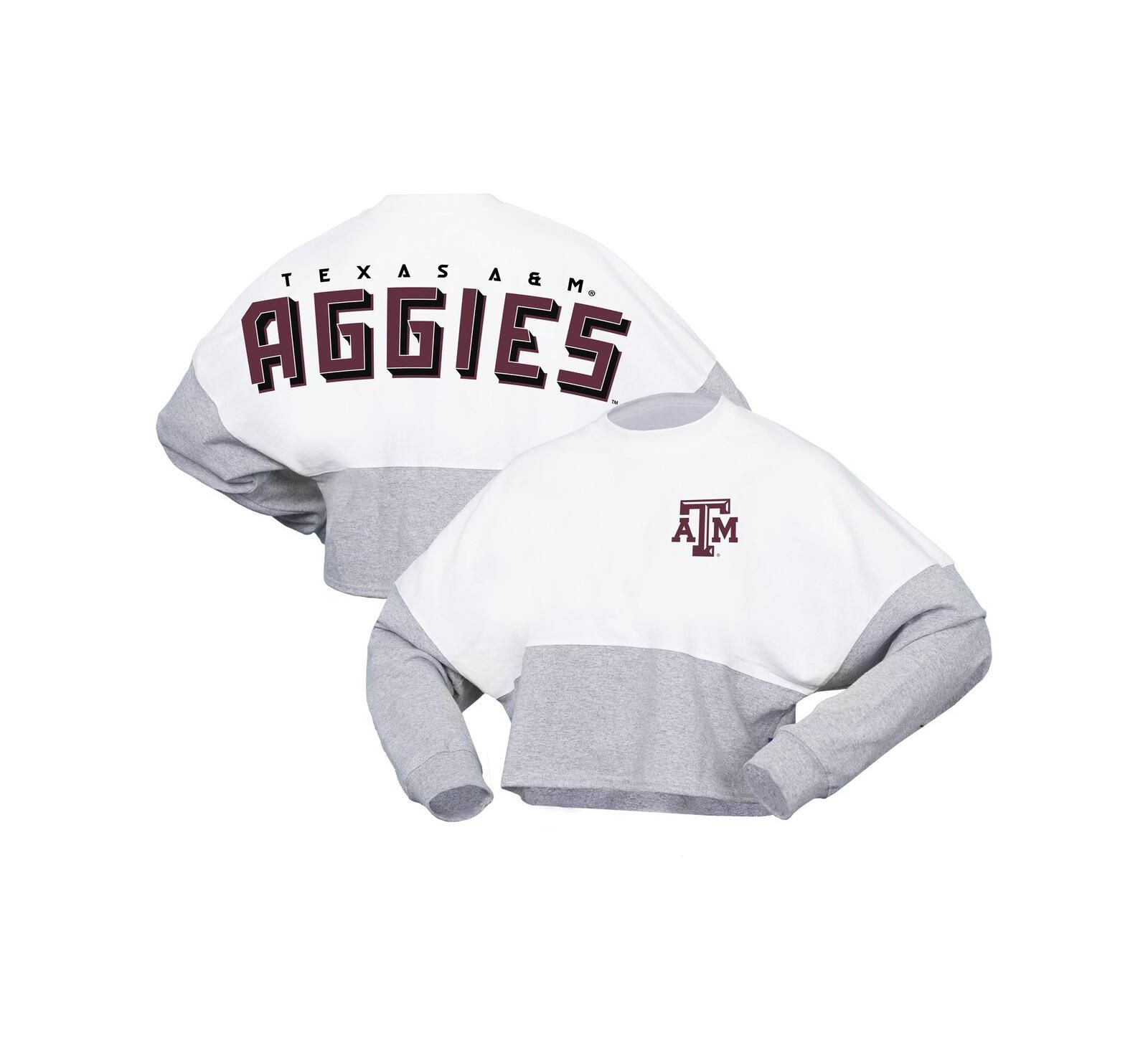 Женская футболка Spirit Jersey, белая, Texas A&M Aggies, укороченная