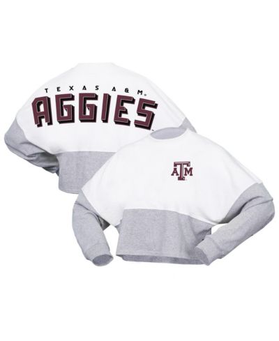Женская футболка Spirit Jersey, белая, Texas A&M Aggies, укороченная