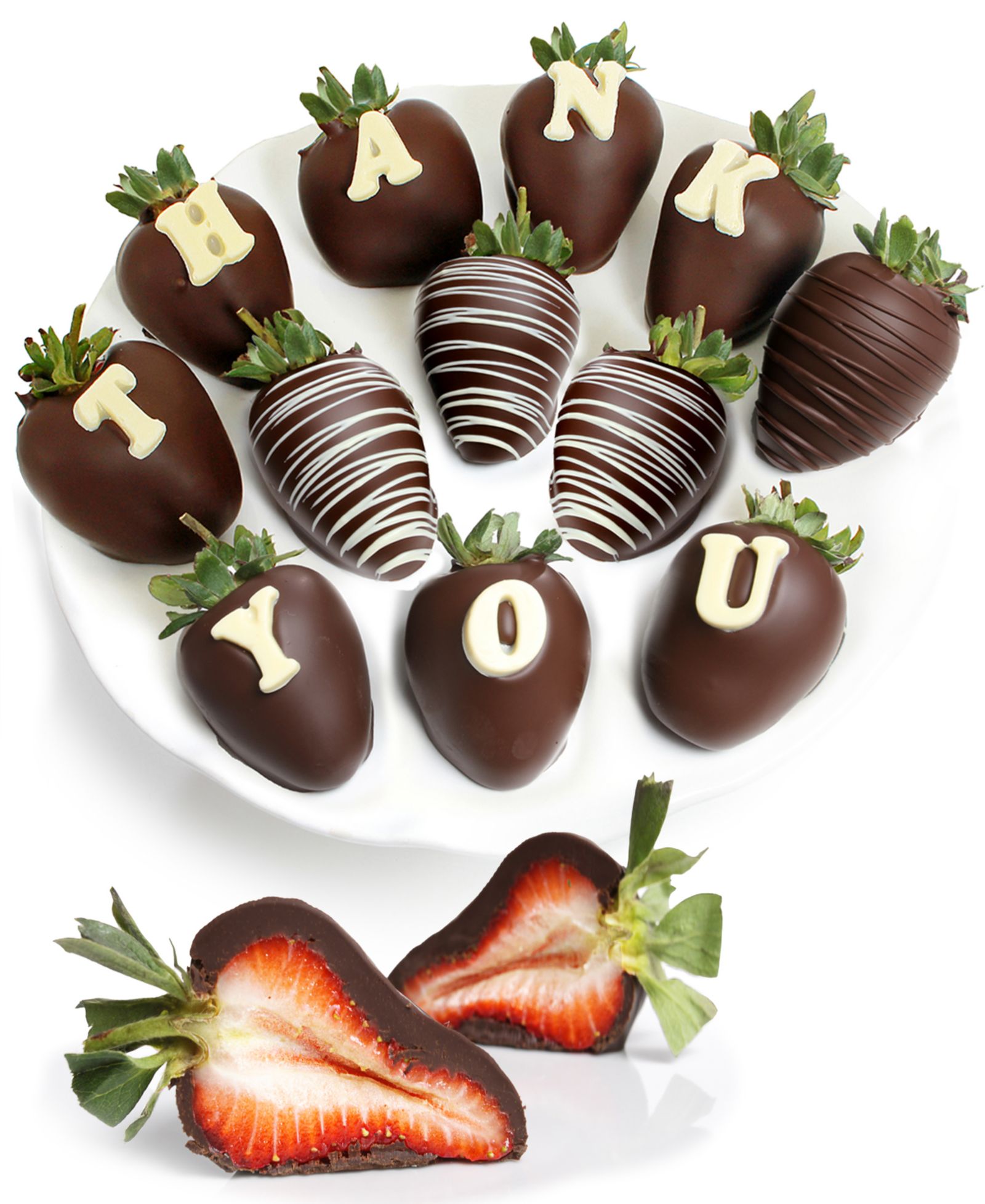 Chocolate Covered Company Thank You Belgian Chocolate Covered Strawberries - 12 Pc