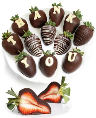 Chocolate Covered Company Thank You Belgian Chocolate Covered Strawberries - 12 Pc