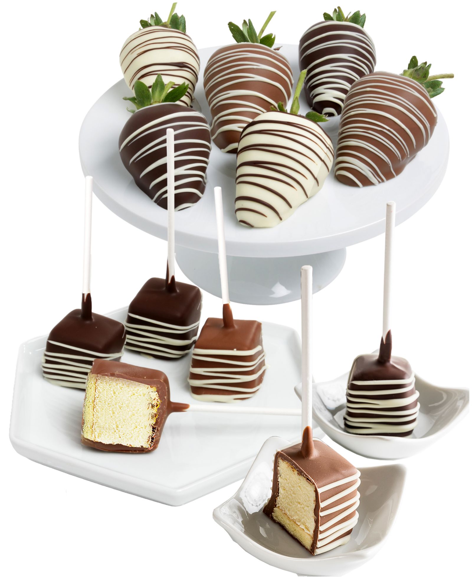 Chocolate Covered Company Classic Belgian Chocolate Covered Strawberries and Cheesecake Pops - 12 Pc
