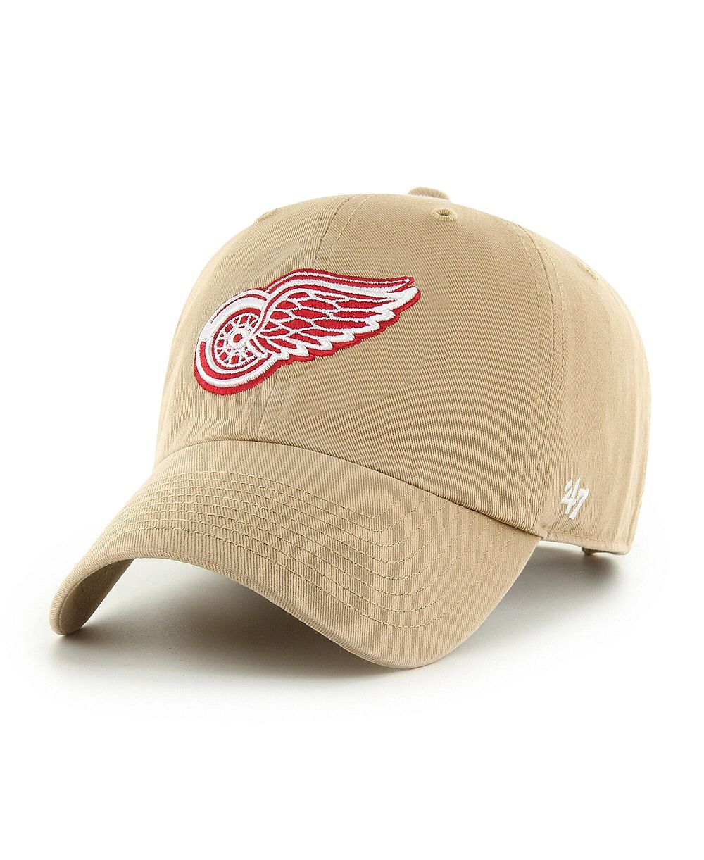 мужская регулируемая кепка '47 Brand Detroit Red Wings Logo Clean Up, цвет khaki