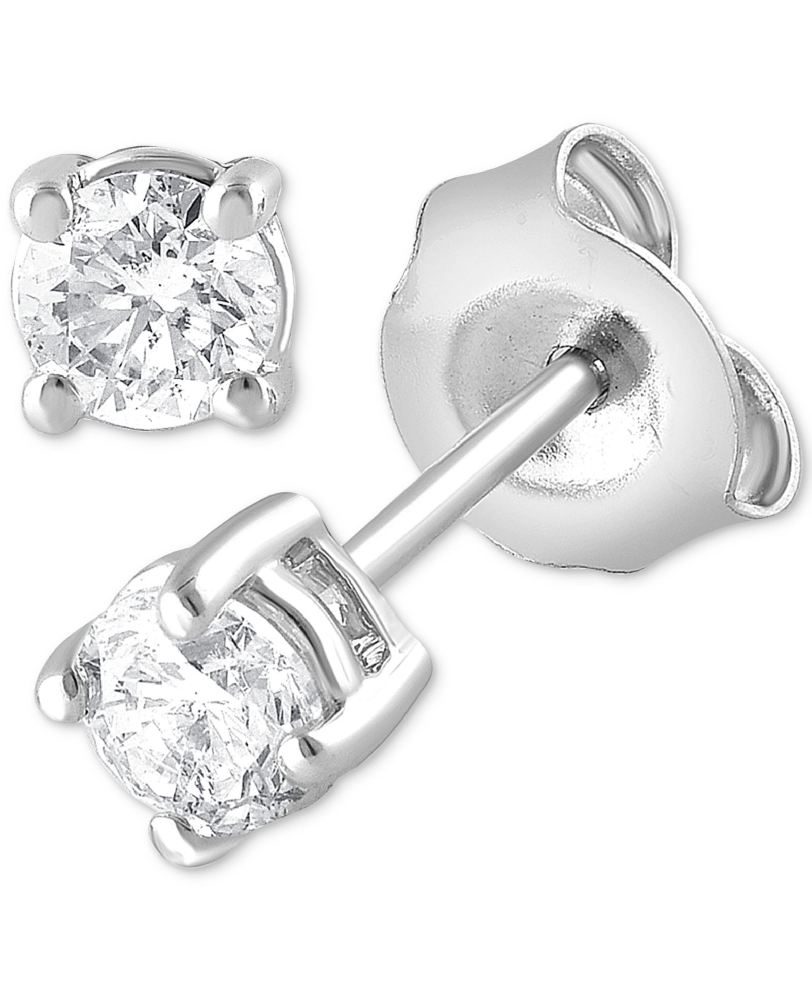 Forever Grown Diamonds серьги-гвоздики с выращенными бриллиантами (1/3 ct. t.w.) из стерлингового серебра