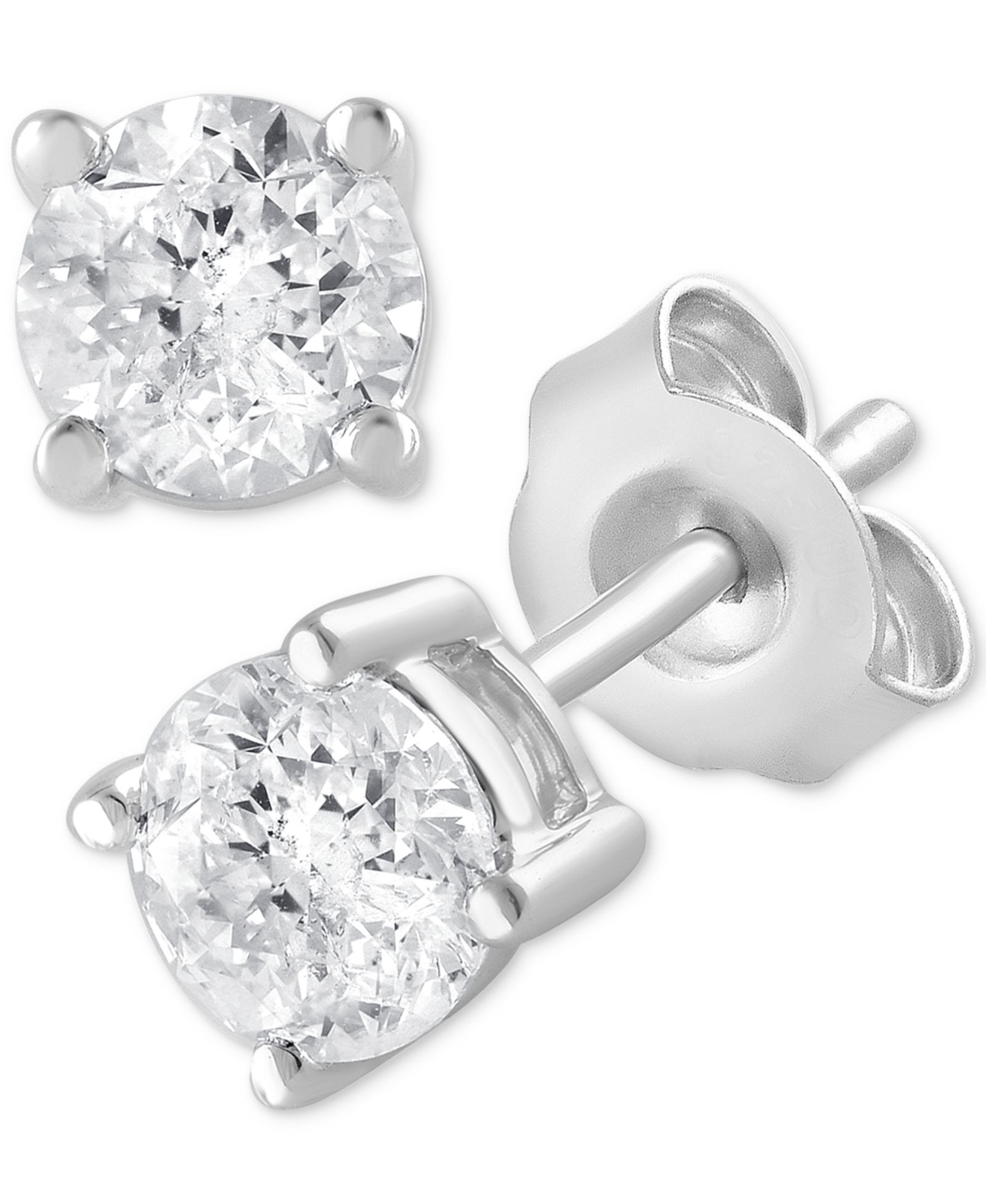 Серьги-гвоздики с выращенными алмазами Forever Grown Diamonds (1 ct. t.w.) из стерлингового серебра