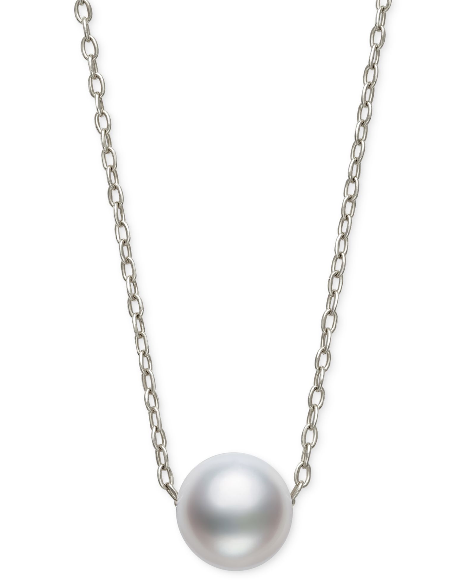 Ожерелье Belle de Mer Cultured Freshwater Pearl (7mm) Slide Pendant, 16" + 2" extender