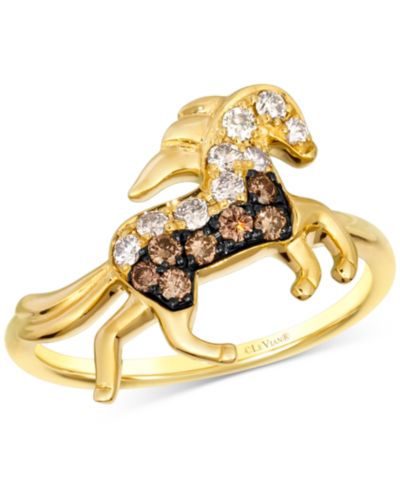 Кольцо Le Vian® Chocolate Diamond & Nude Diamond Horse (1/3 ct. t.w.) в 14k Gold