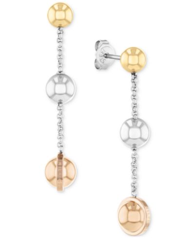 Tommy Hilfiger серьги-подвески из стали с металлическим блеском