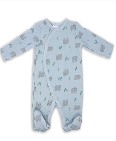 Baby Mode Baby Boys and Baby Girls Polar Bear Quilted Footie