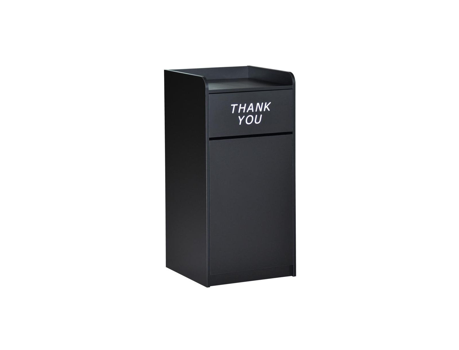 Wood Tray Top "Thank You" Restaurant Food Court Receptacle