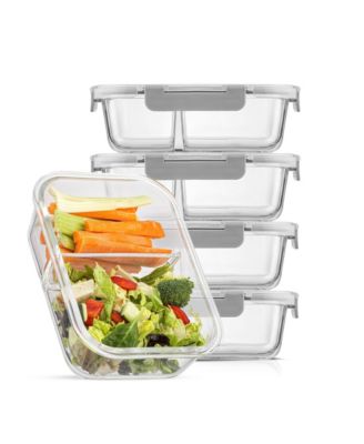 Контейнеры для еды JoyJolt Glass 2 Compartments, Set of 5