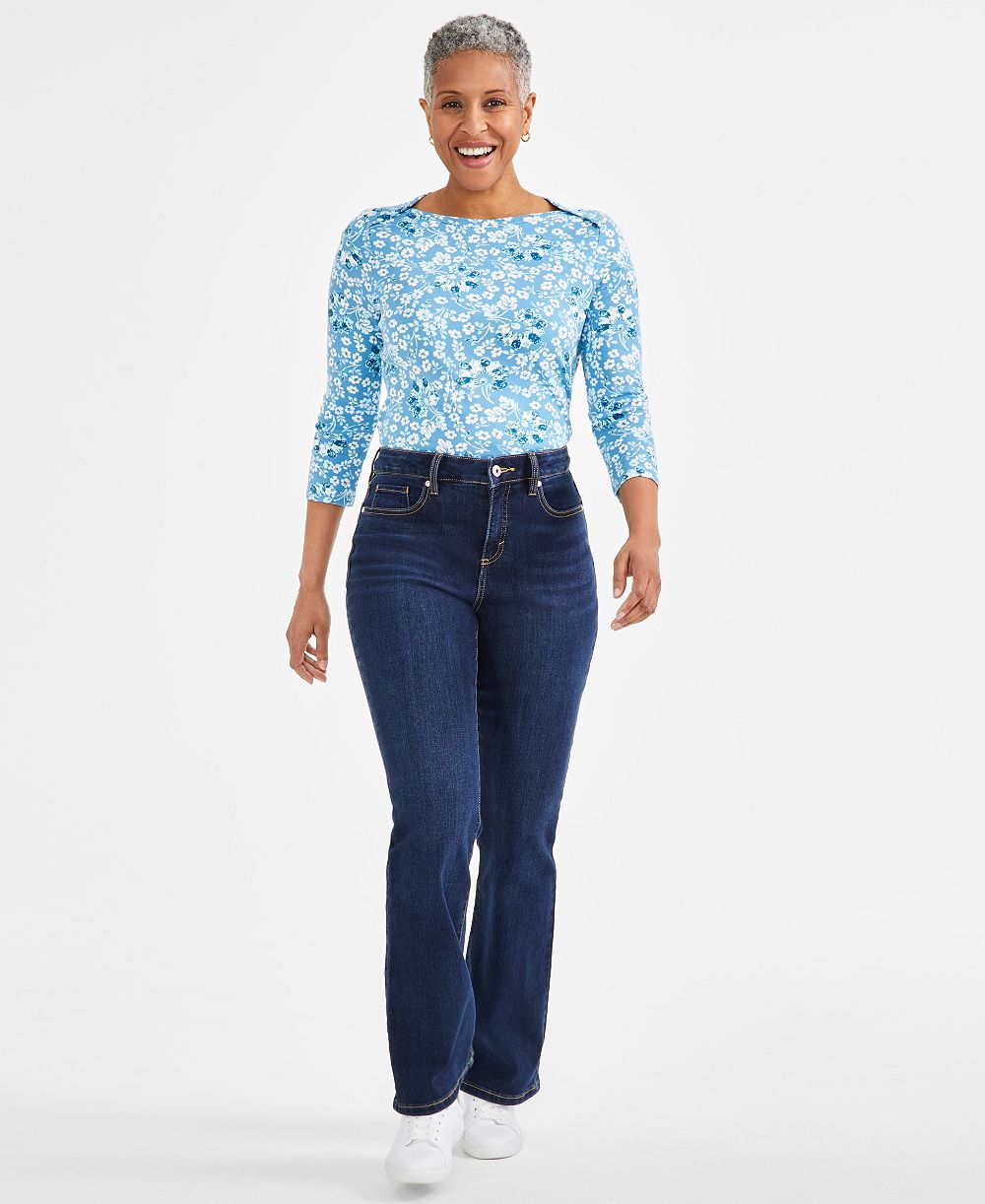 Style & Co Women's Mid-Rise Curvy Bootcut Jeans, Regular, Short and Long Lengths, Created for Macy's